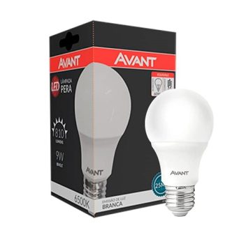 Lâmpada Pera LED, 9W, Luz branca 6500K, Soquete E27, Bivolt, Avant