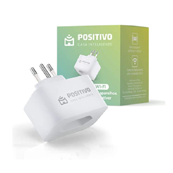 Smart Plug Wi-Fi 10A/1000W- NBR, Positivo Casa Inteligente, ligue ou desligue seus eletrodomésticos através do celular, Compatível com Alexa