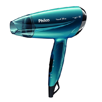 Secador de cabelo, Compact travel blue Psc02, 1200w, Azul, Bivolt, Philco