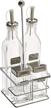 Conjunto Galheteirolabelo com Suporte 4 Peças Euro Incolor / Inox