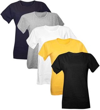 Kit 5 Baby Look 100% Algodão