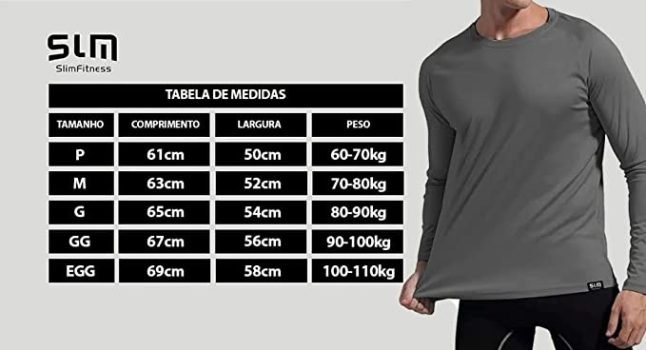 Camiseta Proteção Solar Permanente UV50+ Tecido Gelado – Slim Fitness