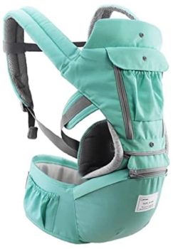 Bolsa canguru ergonômico bebê verde mamãe 12 posições 3 em 1