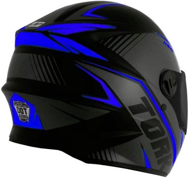 Capacete R8 Pro Tork Tam.60 Viseira Fume Azul
