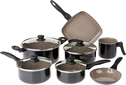 Jogo de Panelas 7 Peças Easy, Pro Ceramic Premium, Preto, Brinox