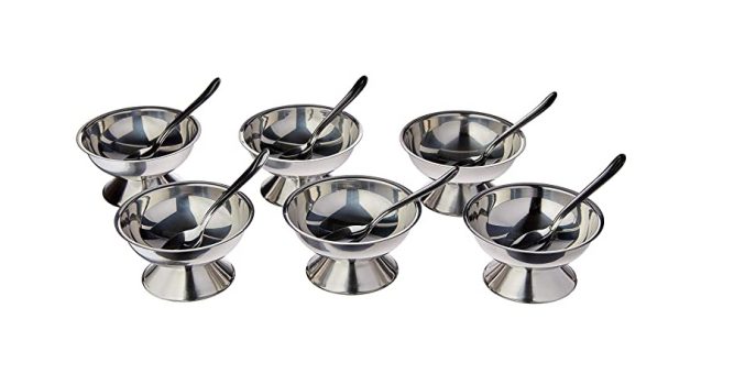 Conjunto para Sorvete/Sobremesa Brinox Utilidades Jornata Aço Inox