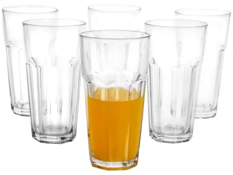 Jogo de Copos de Vidro 450ml 6 Peças Haus – Pavillion