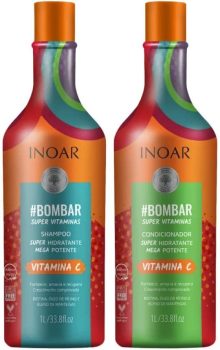 Inoar Kit Shampoo e Condicionador #Bombar Crescimento Capilar 1L, Pack of 2