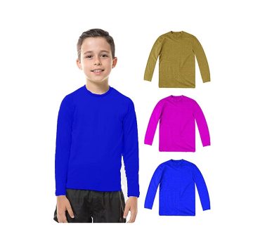 Kit com 03 Camisetas UV Protection Infantil UV50+ Tecido Ice Dry Fit Secagem Rápida
