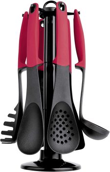 Conjunto de Gadgets de Nylon 7 Peças Euro Vermelho