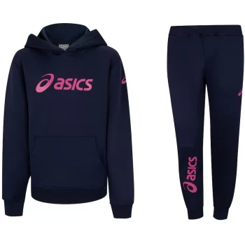Conjunto de Agasalho Infantil com Capuz ASICS Canguru com Silk
