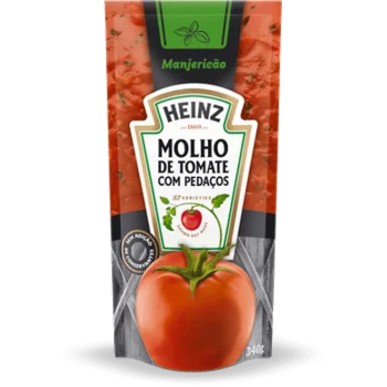 Kit 40 Molho de Tomate Heinz Manjericão 340g
