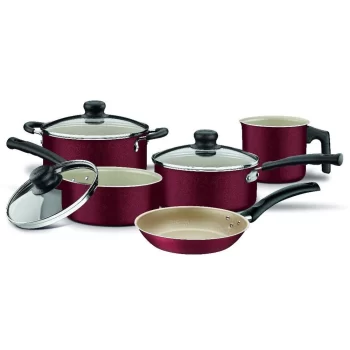 Jogo de Panelas Versalhes Antiaderente 5 Peças Vermelha Exclusiva Tramontina