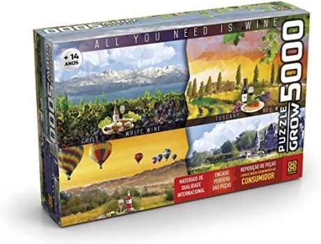 Quebra-cabeças Grow 5000 peças: Vinhos do Mundo (exclusivo Amazon), Multicor