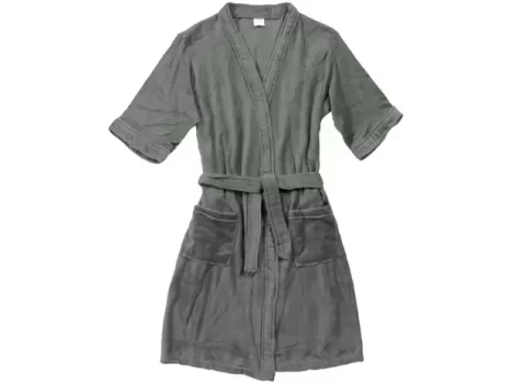 Roupão de Inverno Atlântica Sofisticata Premium – de Microfibra Platina