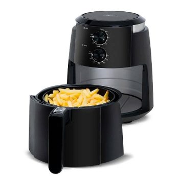 Fritadeira Sem Óleo Airfryer Dual Cyclone Mídea, 3.5L, Timer, 127V, Preto