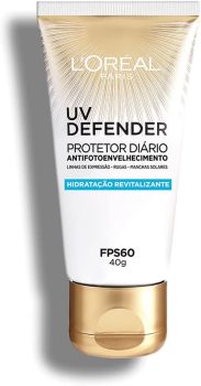 Protetor Solar Facial L’Oréal Paris UV Defender Hidratação FPS 60, 40g