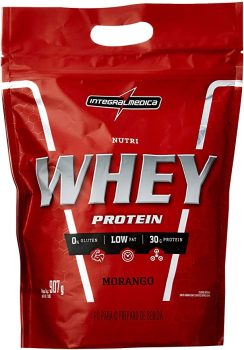 Nutriwhey Morango Pouch 907G, Integralmedica