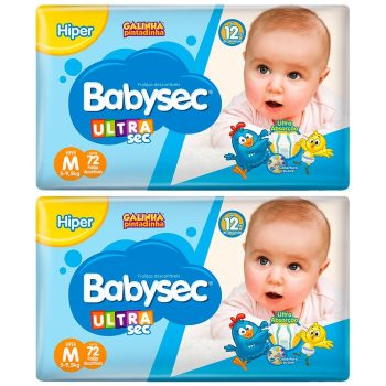 Fralda Babysec UltraSec Galinha Pintadinha M – 144 Unidades