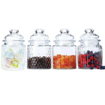 Conjunto De Potes De Vidro Hermético 300ml 4 peças – Casambiente