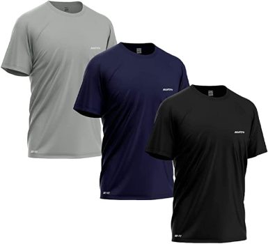 Kit 3 Camisetas Dry-fit Mants Clothing Manga Curta Com Estampa Refletiva