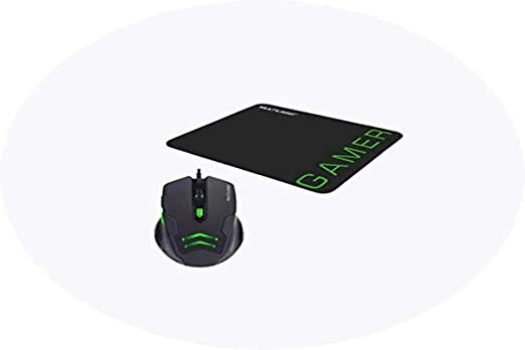 Mouse Gamer Multilaser 3200DPI 6 Botões Preto/Verde com Mouse Pad – MO273