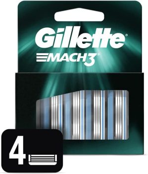 Carga para Aparelho de Barbear Gillette Mach3 4 unidades