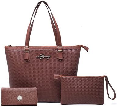 Kit Bolsa Feminina Tipo Sacola + Necessaire + Carteira Willibags