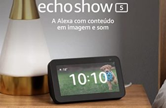 Novo Echo Show 5 (2ª Geração, versão 2021): Smart Display de 5″ com Alexa e câmera de 2 MP – Cor Preta