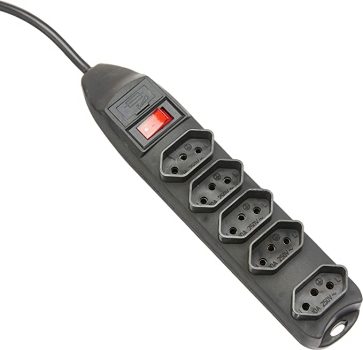 Filtro De Linha 5 Tomadas Preto Multilaser – WI297