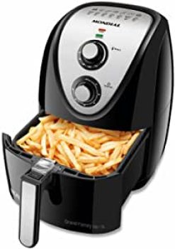Fritadeira Sem Óleo Mondial, Grand Family Inox – 5L, 110V, Preto, 1900W – AFN-50-BI