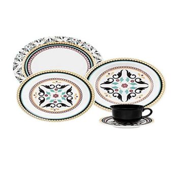 1 Aparelho de Jantar e Chá 30 Peças Oxford Daily Floreal Luiza Multicor