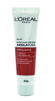 Máscara Facial L’Oréal Paris Argila Pura Detox Esfoliante, 40g
