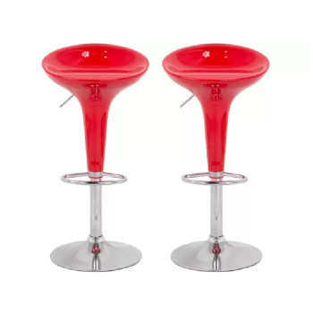 Banqueta Alta Giratória Vermelha BQT-VE1 – 2 Peças AC Comercial