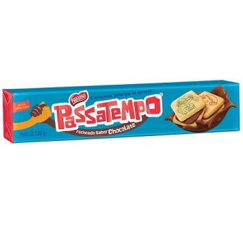 Biscoito recheado passatempo chocolate 130g nestle