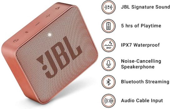 Caixa de Som Bluetooth JBL GO 2 Canela – JBLGO2CINNAMON