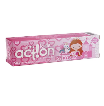 Creme Dental Infantil Mundo das Princesas Tutti Frutti, Boni Kids, Ultra Action