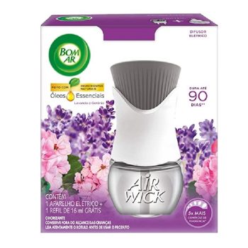 Difusor Elétrico Bom Ar Lavanda e Gerânio Aparelho + Refil 16ml