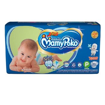 Fralda Fita Mamypoko Tamanho P, 40 Unidades