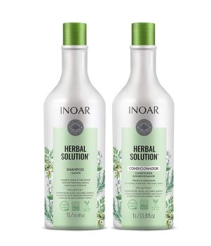 Inoar Herbal Solution Kit Shampoo e Condicionador Suave 1 Litro