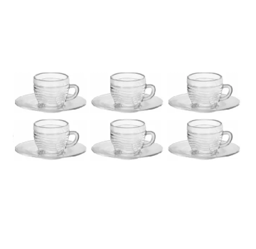 Jogo de Xícaras de Café 93ml Wheaton Crystal – 6 Peças