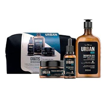 Kit Urban Shampoo + Óleo + Pomada- Necessarie, Urban, Incolor/Branco Transparente, pacote de 3