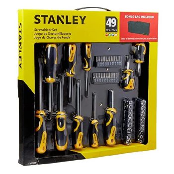 STANLEY Jogo de Chaves de Fenda Phillips e Soquetes com Bolsa (49 Peças) STHT70887M