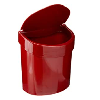 Lixeira Para Pia 2,7 L Glass Vbo Coza Vermelho Bold