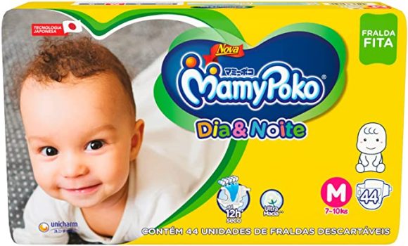 Fralda Infantil Mamypoko com 44 Dia/Noite Fita M, Mamypoko