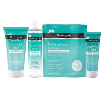 Kit Neutrogena Água Micelar 200ml + Máscara Facial – 30g + Gel Esfoliante Facial + Gel Limpeza Facial