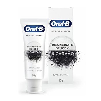 Creme Dental Oral-B Natural Essence Bicarbonato de Sódio e Carvão – 90g