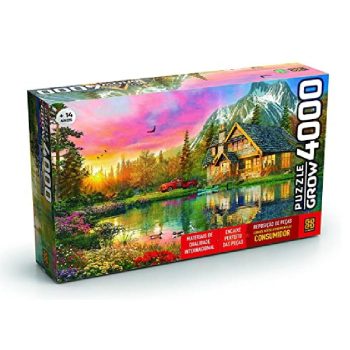 Quebra-cabeças Grow 4000 peças: Refúgio na Montanha (exclusivo Amazon), Multicor