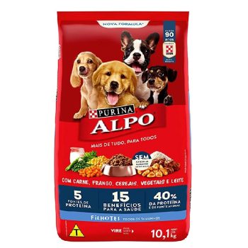 NESTLÉ PURINA ALPO Ração Seca para Cães Filhotes Receitas Caseiras Carne, Leite e Cereais 10,1kg