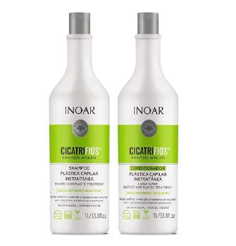 Inoar Kit shampoo e condicionador CicatriFios Plástica Capilar 1L, Inoar